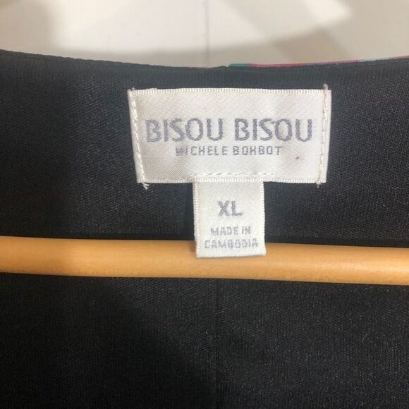 𝅺bisou Bisou Multi Colored Geometric Print Crop Tank Top Size XL - Picture 3 of 3